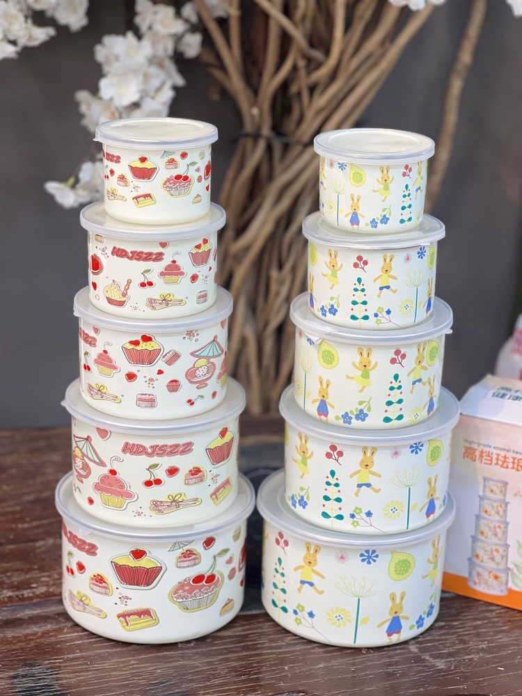 ظروف پنج تیکه لعابی (5990)