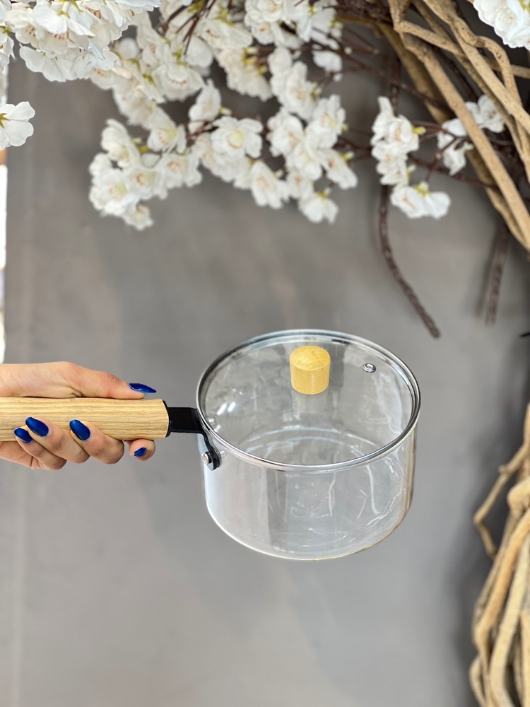 شیرجوش پیرکس دسته چوبی(5924)