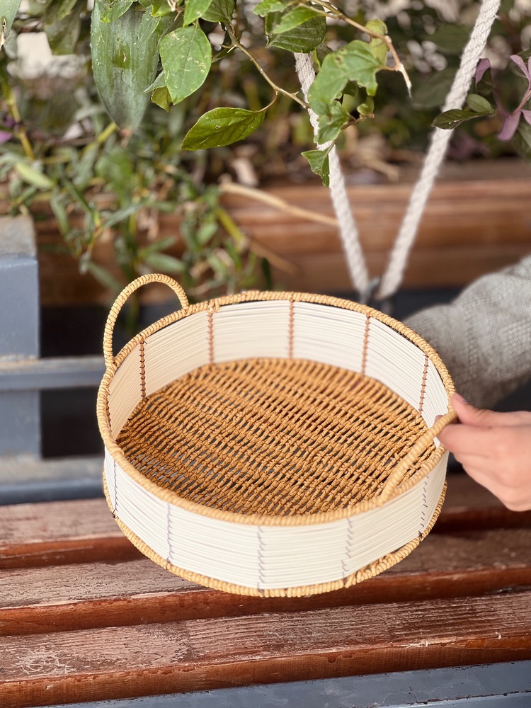 سبد گرد طرح حصیر بزرگ گرد(5980)