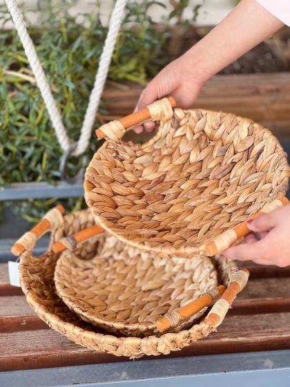 سبد حصیری گرد  متوسط(5892)