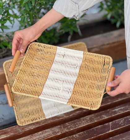 سینی دورنگ مستطیل متوسط(6031)