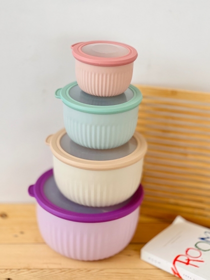 ست ظرف نگهدارنده رنگی بلند(5953)