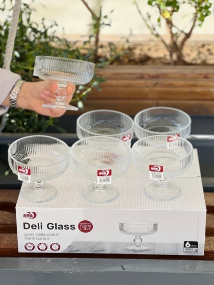 پک 6عددی دسرخوری شیار دار دلی(5858)