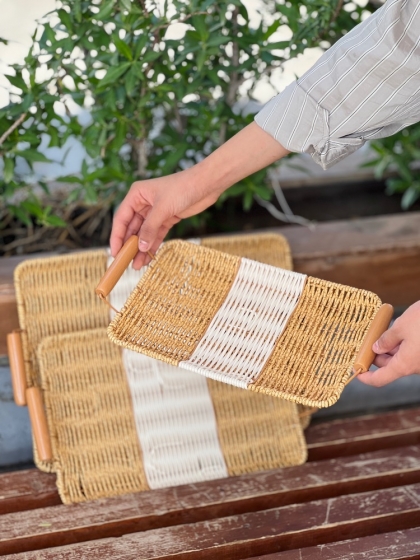 سینی دورنگ مستطیل کوچک(6030)