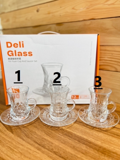 پک۱۲ تیکه  استکان و نعلبکی دلی(5881)