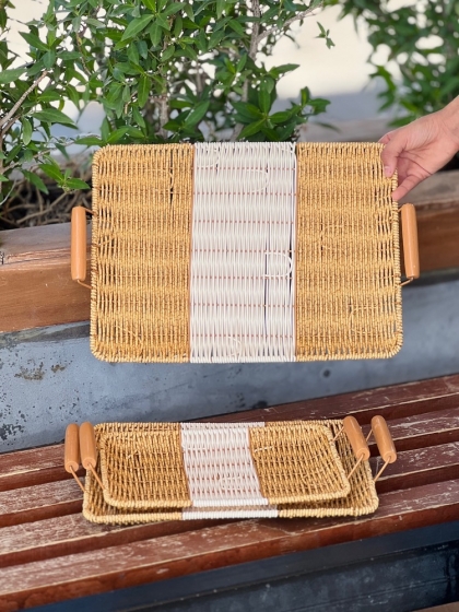 سینی دورنگ مستطیل بزرگ(6032)