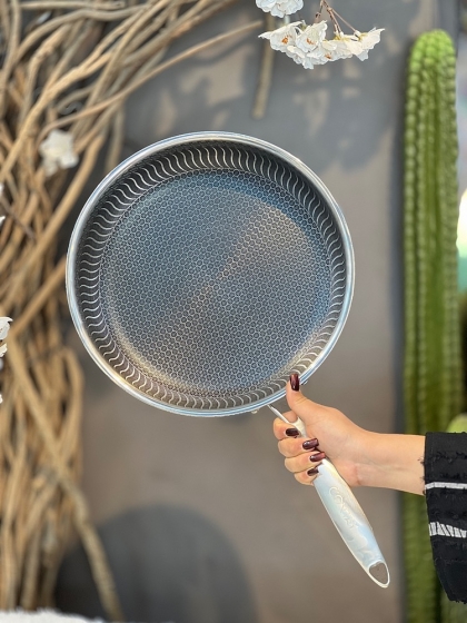 تابه استیل نچسب کف لیزری بزرگ(6049)